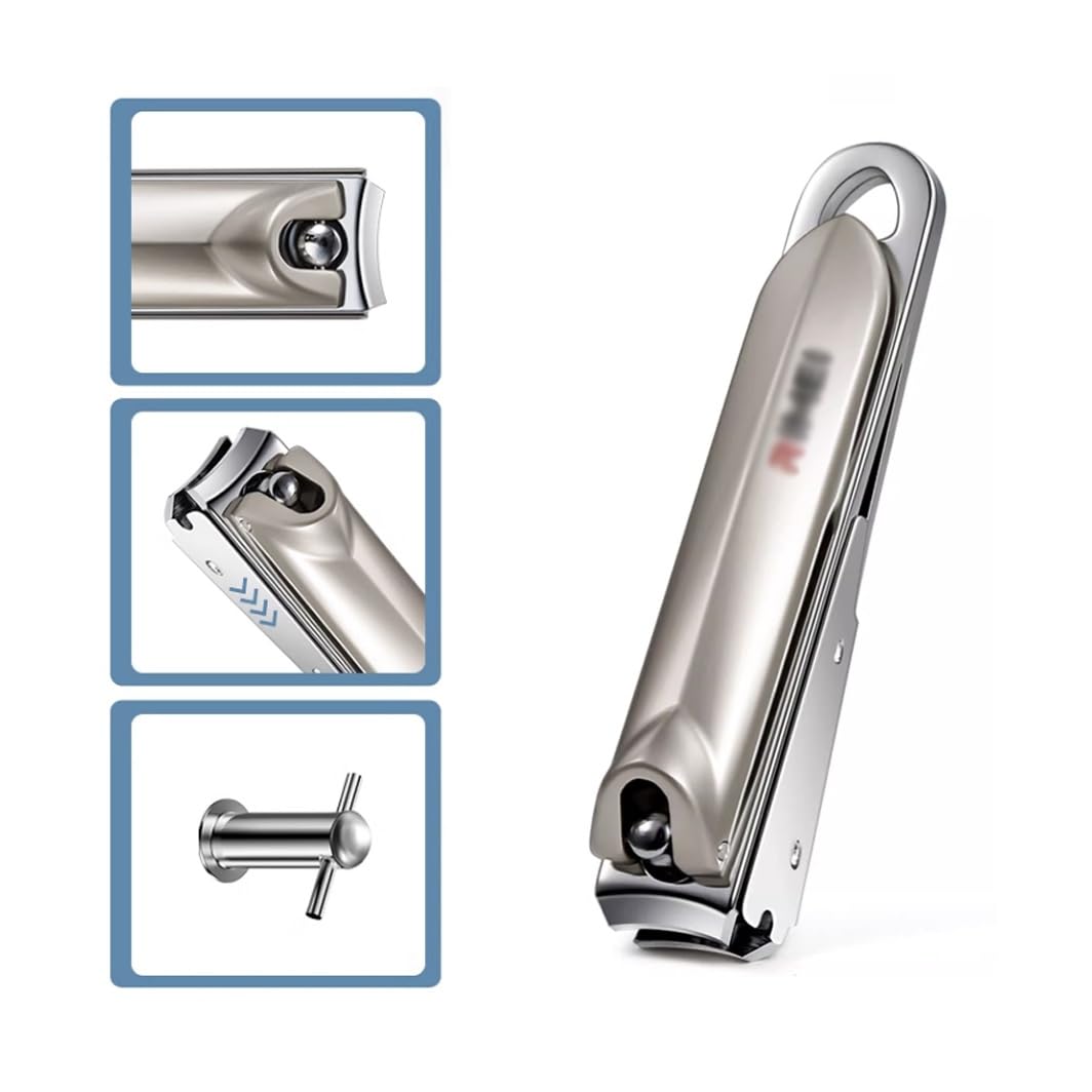 Zestaw obcinaczy do paznokci 4 szt. Zestaw obcinaczy do paznokci, przenośny zestaw do manicure z etui ze skóry PU, zestaw do manicure ze stali nierdzewnej, narzędzia do pedicure do stóp, Gris