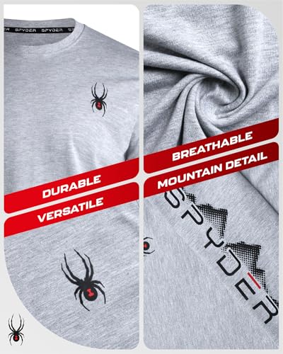 Spyder Men's Long Sleeve Tee Shirts - Mountain Top Printed Crewneck Graphic Tee - Casual Long Sleeve Shirts for Men (S-XXL)2