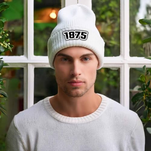 Bonnet blanc bonnet d'hiver 1875 Year à revers stretch confortable - 3