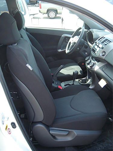 Durafit Seat Covers, Compatible with 2001-2005 Rav4 Exact Fit Seat Covers for Front and Back Seats. Graphite Twill