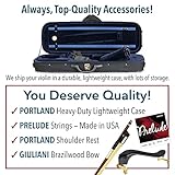 Bunnel Pupil Violin Outfit 4/4 Full Size By Kennedy Violins - Carrying Case and Accessories Included - Solid Maple Wood and Ebony Fittings - Image 5