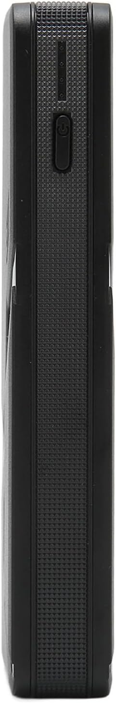 Side view of the EBTOOLS Car Starter showing the power button and textured grip