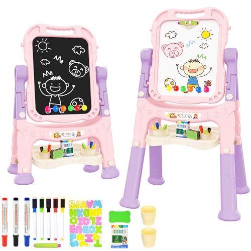Amagoing Easel for Kids, Adjustable Standing Art Easel for...
