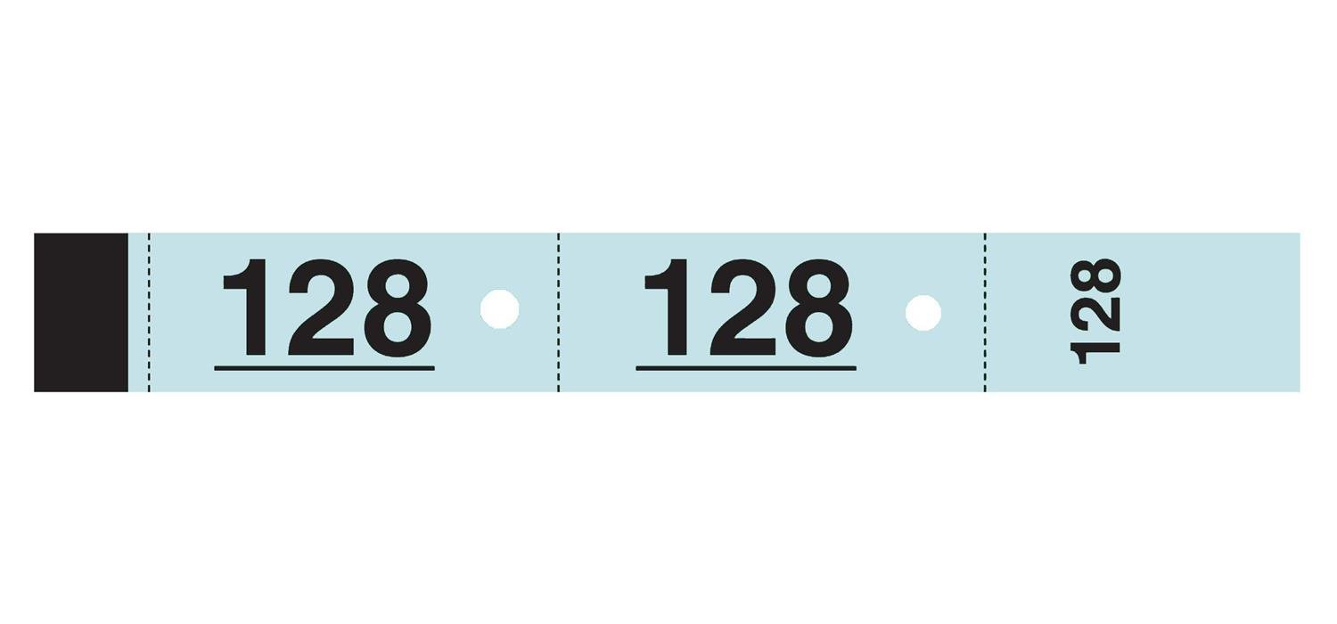 Elvé 1000 biglietti per guardaroba, numerazione da 1 a 1000, dimensioni: 3 x 20 cm 3x20cm blu