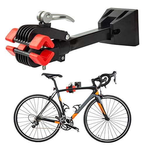 DNC Bike Repair Stand Foldable Bicycle Wall Mount Rack Workstand, Bicycle Mechanic Maintenance for Storage(red)