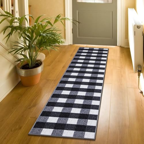 Ottomanson Buffalo Plaid 2x6 Runner Rugs for Hallway – Kitchen Rug Runner