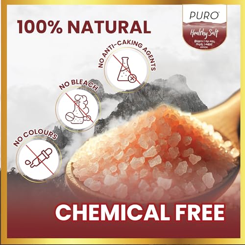 Image of Puro Healthy Salt || Rock Salt || 1 kg (Crystal), 100% Natural, Low Sodium, with Natural Minerals (Pack of 3)
