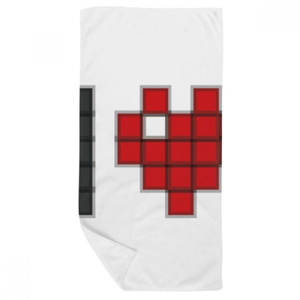 Serviette de bain gant de toilette pixel doux 35x70cm multicolore Saint-Valentin