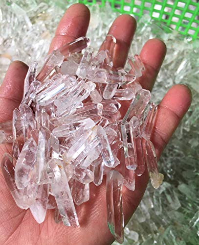 Colorsheng 100G 3.5Oz 0.22Lb Natural Clear Quartz Crystal Points Shards About 20-30 Piece Lot Average Brand #TOP5