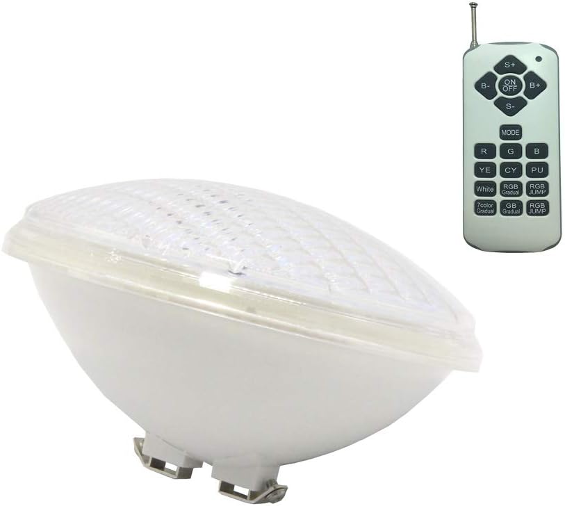 RGB Pool Light 12V Swimming Pool LED PAR 56 White 45W Piscina Pond Lighting IP68 Spa Sauna Lamp (RGB with Remote)