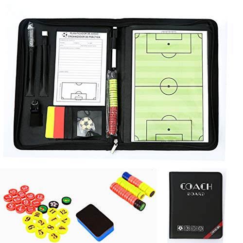 RoseFlower Carpeta táctica,Pizarra Táctica de Fútbol Imanes Coach Board para Entrenador Accesorios de Tablero de Entrenamiento (Taille: 42 * 28cm)