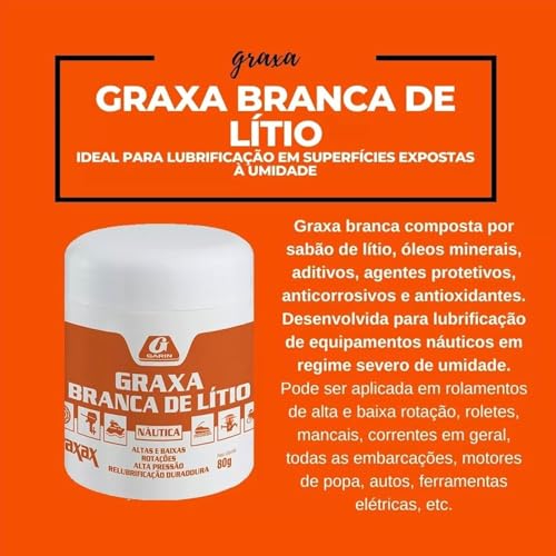 Graxa Branca De Lítio Lubrificante Automotivo Náutico Resistente A Água