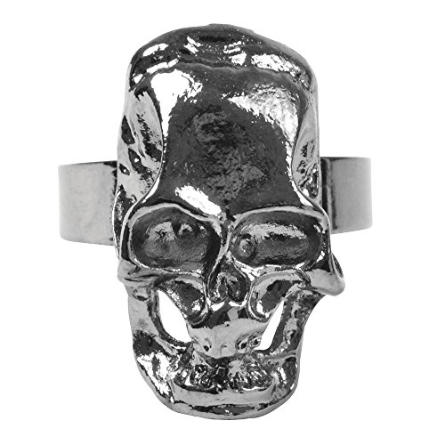 Preisvergleich Produktbild Bristol Novelty BA885 Pirat Schädel Ring, Damen, silber, Einheitsgröße