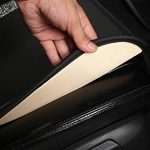 Black Panther Luxury Pu Leather Front Pair Car Seat Covers Protectors With Bling Bling Crystal Rhinestones For Women Girls, Universal Fit 95% Of Cars, Black #TOP4