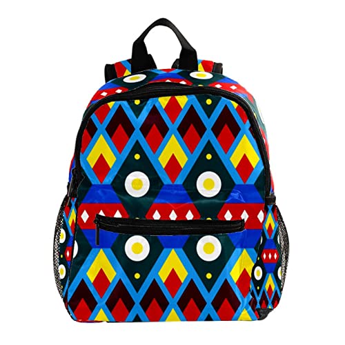 Sac à dos bleu géométrique pour enfants de 3 à 8 ans parfait pour l'école