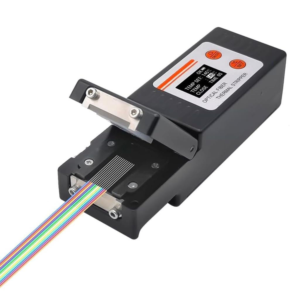 Aundhegrtt As Shown Fiber Optic Thermal Stripper Rechargeable Tool With Lcd Display& Even Heating Wide Blade Stripping Capabilities 48 Cores 3500Mah