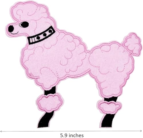 Miniatura 2 de Parche para disfraz de Halloween, faldas de caniche para mujer, disfraz de los años 50, apliques de caniche rosa, parches bordados para planchar