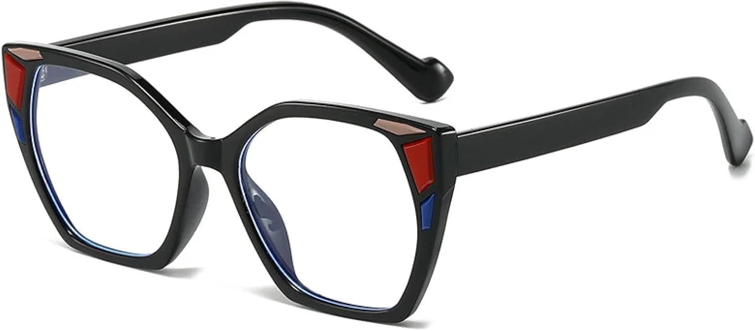 Luxury Fashion Women's Sunglasses Retro Cat Eye Glasses Color Splicing Eyewear
