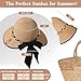 Beach Hats for Women, Straw Sun Hats for Women UPF 50+ UV Sun Protection Foldable Sun Hat Deep Khaki