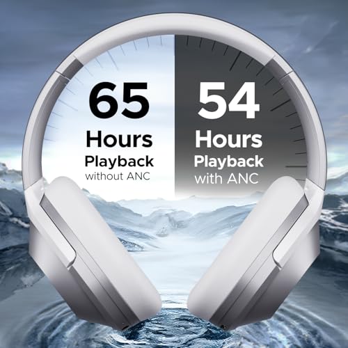 Image of Boat Nirvana 751 ANC, 65Hrs Battery, Hybrid Active Noise Cancellation(~33dB), Fast Charge, Ambient Mode, Carry Pouch, Bluetooth Over Ear Headphones, Wireless Headphone with Mic (Sterling Silver)