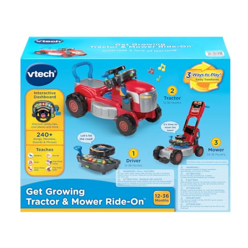 VTech Get Growing Tractor and Mower Ride-On - image 7