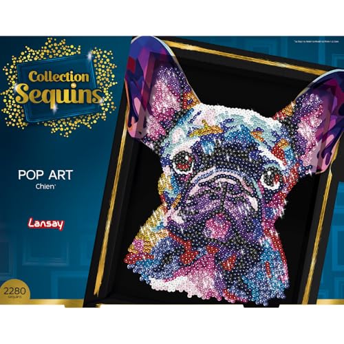 COLLECTION SEQUINS POP ART CHIEN - vue 3