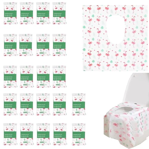 Toilet Seat Covers Disposable,20 Pack Anti-Slip Waterproof Toilet Seat Liner for Kids Potty Training and Adult,Individually Wrapped,Travel Essentials for Public Restrooms (XL,62x65 cm)