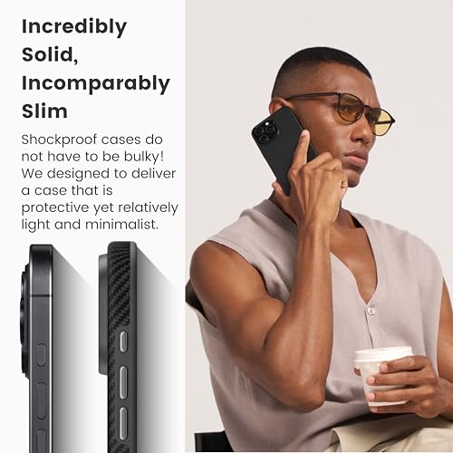 Image of pitaka for iPhone 16 Pro Max Case 6.9 inch, Refined Protection, Black /Grey