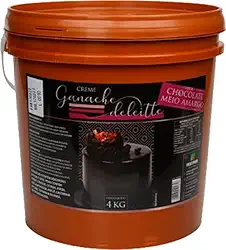 Cobertura Ganache Meio Amargo 4Kg Dleite - Festpan
