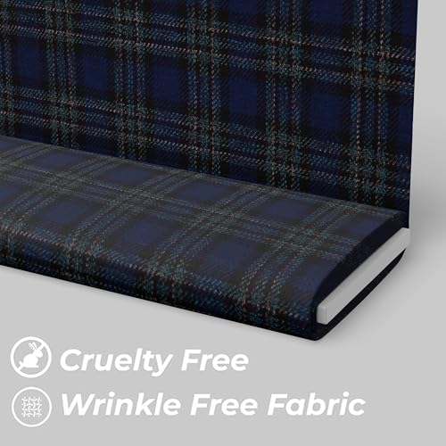 Image of BIGREAMS Unstitched Checkered Suiting Luxury Pants Fabric for Men - 1.5 Meter Pant Piece | Premium Blended Material | Soft Finish | Ideal for Formal Trousers