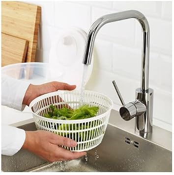 IKEA Salata Kurutucu, Beyaz Renk Süzgeçli Beyaz 23 cm Kurutucu