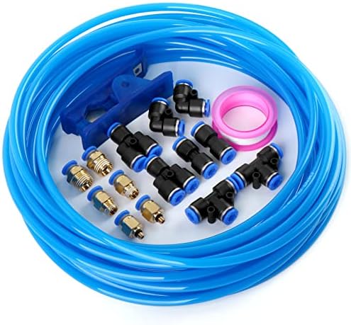 TAILONZ PNEUMATIC Blue 6mm OD 4mm ID Polyurethane PU Air Hose Pipe Tube Kit 10 Meter 32.8ft
