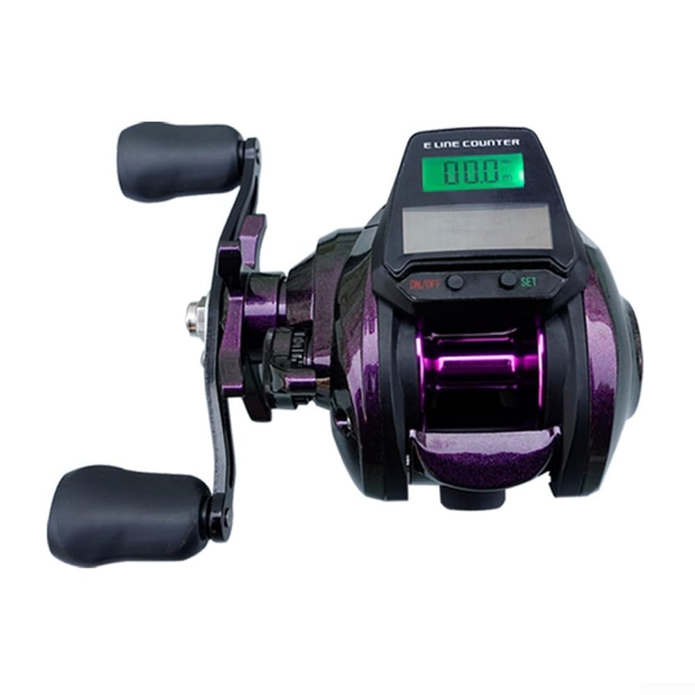 Carrete de pesca digital impermeable con pantalla grande y pantalla digital, carrete de pesca eléctrico recargable