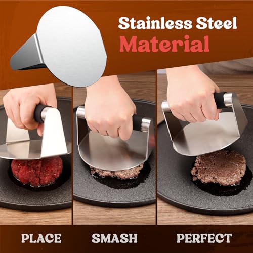Pisol Stainless Steel Smash Burger Press
