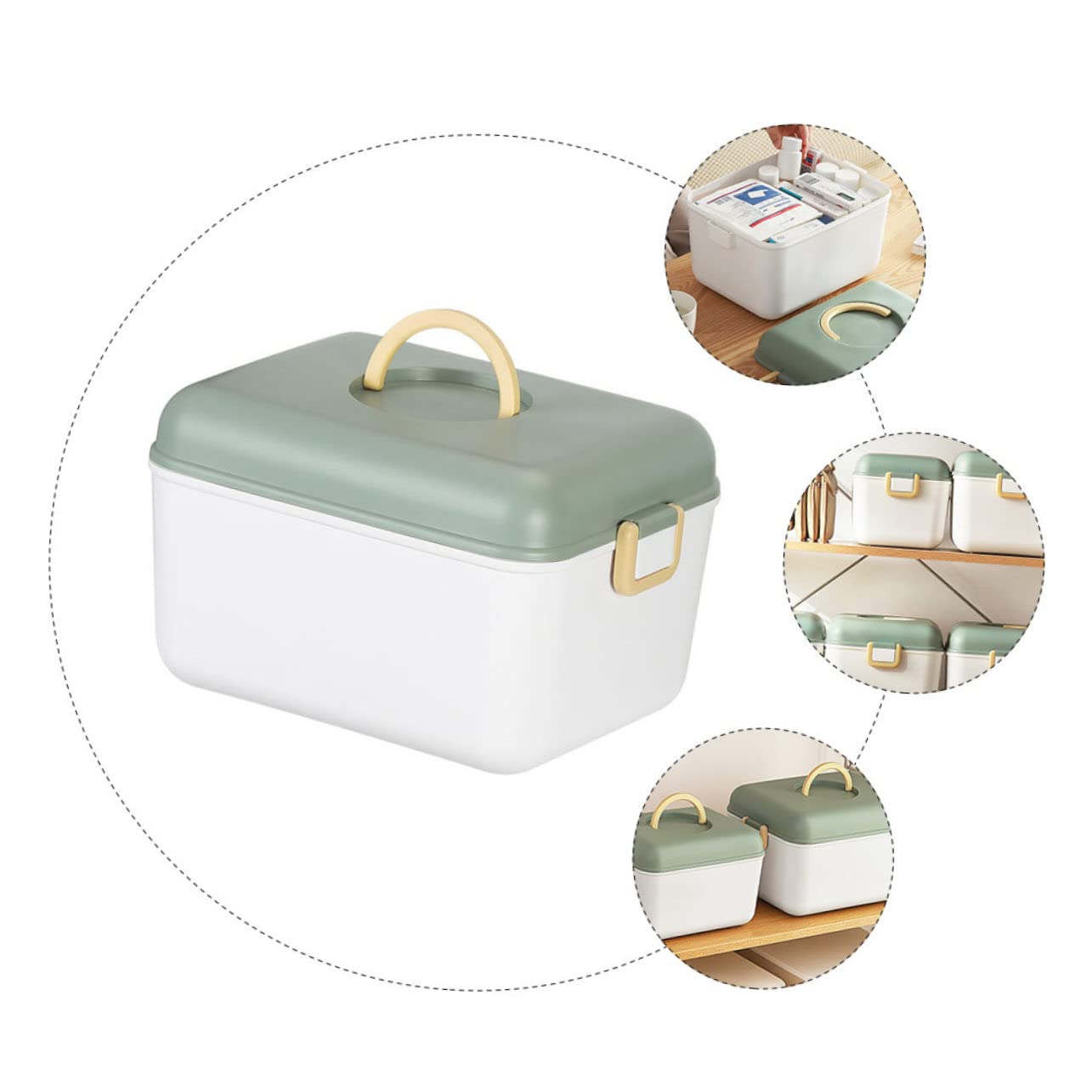 Medizinbox Aus Pp-material Mit Deckel Für Medikamenten-aufbewahrung Tragbar Für Reisen Und Camping Organizer Box Für Zuhause Und Büro