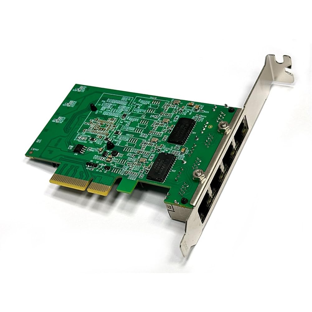 Loufy Scheda di Rete PCIe 2,5G A 4 Porte Adattatore Ethernet da 2,5 Gigabit RTL8125BG Adattatore LAN Ethernet PCI Express per PC Desktop Durevole