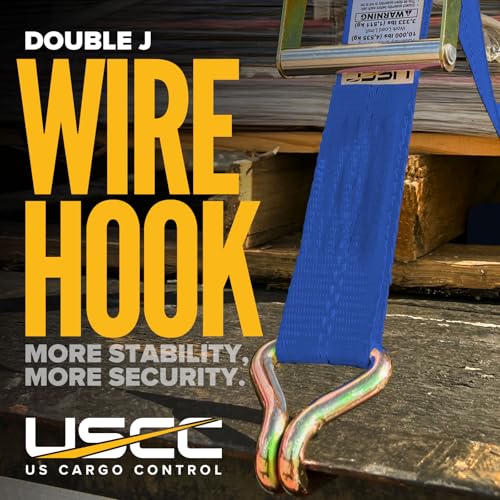 Ratchet Straps 2"x30 Ft 10-Pack – Blue J Hook 10000 Lbs view 6