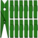 Package Content - The package included 50pcs Hunter green Colored Wooden pegs in a pack. Fashion design will give you different feeling of your photos and card making. Cute Size & Nice Design - Mini clothespins is 0.4 x 0.75 inches, and with comforta...