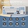 Teclado mecánico de eje magnético con cable Ajazz AK980MAX, 98% personalizable e intercambiable en caliente, con retroiluminación RGB, interruptores prelubricados, keycaps PBT, compatible con MAC/Win/Visa/PC 4