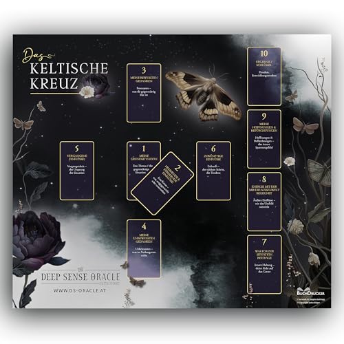 Tarotkarten - Legeschablone / Unterlage - Keltisches Kreuz
