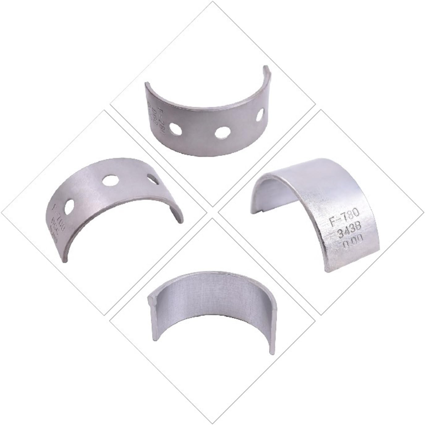 Motorcycle Parts Engine Crankshaft Tile & Connect Rod Bearing Set STD +25 +50 +75 +100 Compatible with Yamaha FZ400 FZR400 FZR400R FZR400RR(Add 100 Crankshaft)