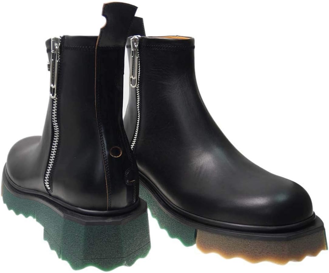Amazon | [オフホワイト] ブーツ SPONGE SOLE LEATHER ZIP BOOT
