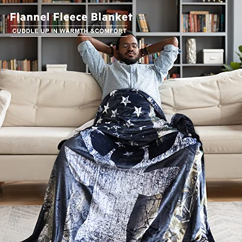 Dongdongqiang Hunting Blanket For Men Camo Buck Deer Throws Blanket Super Soft Cozy Warm Gift Blanket For Couch Chair Bed Sofa Office,50X60Inches #TOP1