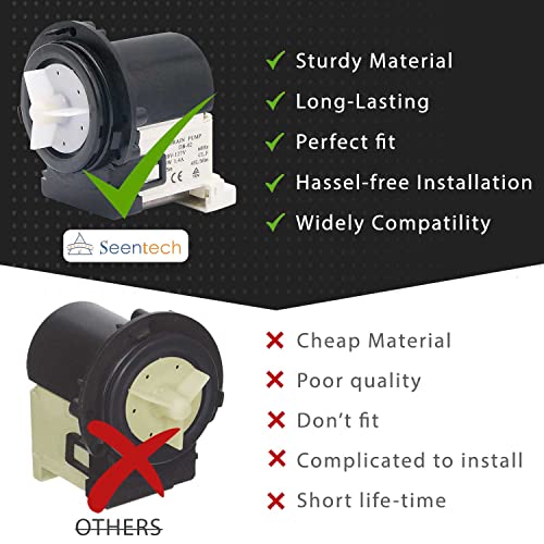 Lifetime Lg 4681Ea2001T Washer Drain Pump Motor Exact Fit For Lg Kenmore Washers By Seentech - Replaces Part Numbers Ap5328388, 2003273, 4681Ea2001D, 4681Ea2001N, 4681Ea1007G And More #TOP5