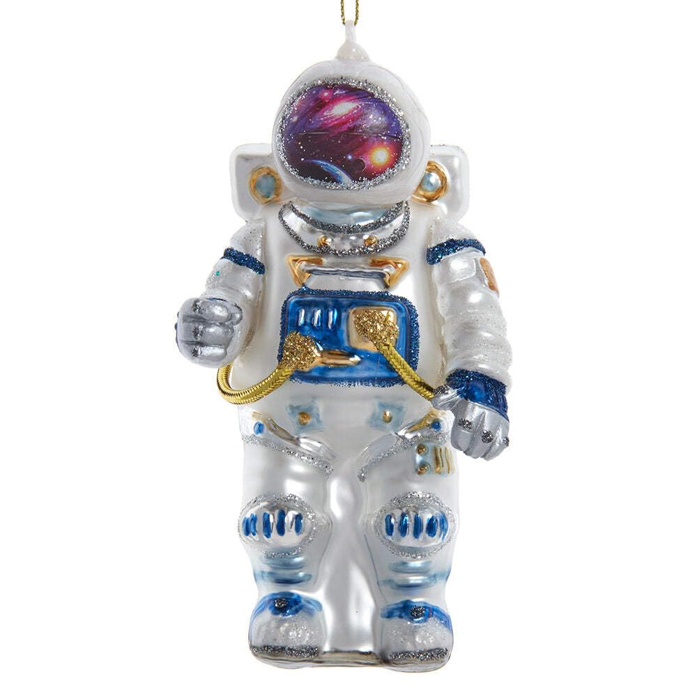 Décoration en verre Astronaute 14cm en verre soufflé haut de gamme