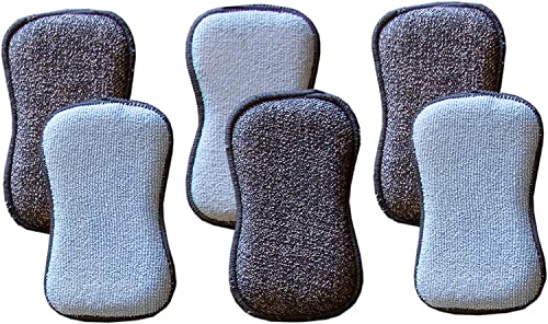 The Original Tuff-Scrub Microfiber Multi-Surface Scrub And Wipe Sponges, Dual-Sided For Scouring And Easy Household Cleaning, Machine Washable (Pack - 6) (Small) #TOP16
