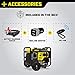 Champion Power Equipment 100573 4000-Watt DH Series Open Frame Inverter, Wireless Remote Start, 4000-Watt + Gas + Remote Start