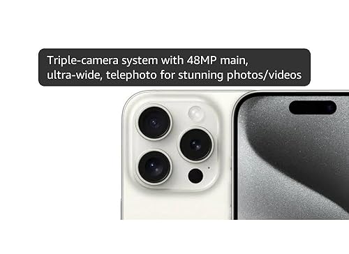 Amazon.com: Apple iPhone 15 Pro, 128GB, White Titanium - Unlocked