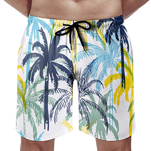 Ktewqmp Zomer zwembroek kokosnootboom mannen zwembroek zwemshorts heren met zakken sport - Image 5