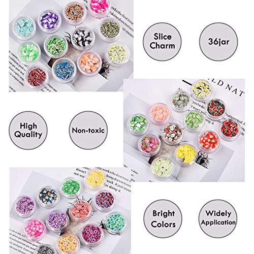 SEVENWELL 36pcs 3D Tiny Fruit Flower Leaves Slice Charms Resin Confetti for Slime, DIY Crafts, Nail Art, Resin Mold, Clay, Face Decorations - Thumbnail 6